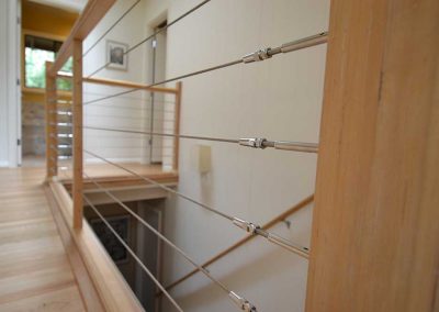 Modern Cable Wiring as Railing for Staircase